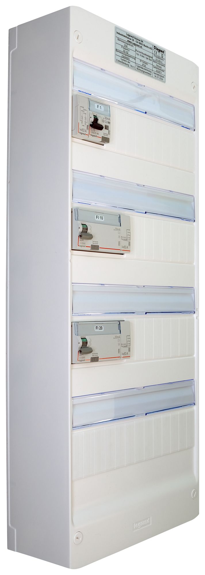 Petit tableau de distribution AP Legrand 4-rangées 52 UM blanc