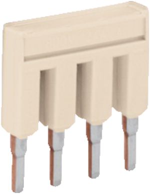 Peigne collecteur WAGO isolé 4-fois 14A gris clair