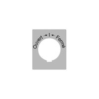 Kennscheibe Ouvert->I<-Fermé für Schwenktaster FLF FH