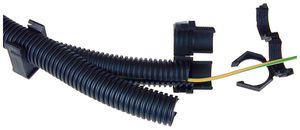 Kunststoffschlauch Duplex 29mm schwarz