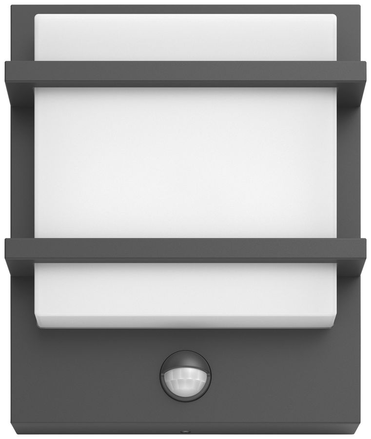 LED-Wandleuchte Philips Petronia IR SEN 3.8W 800lm 827 IP44 anthrazit