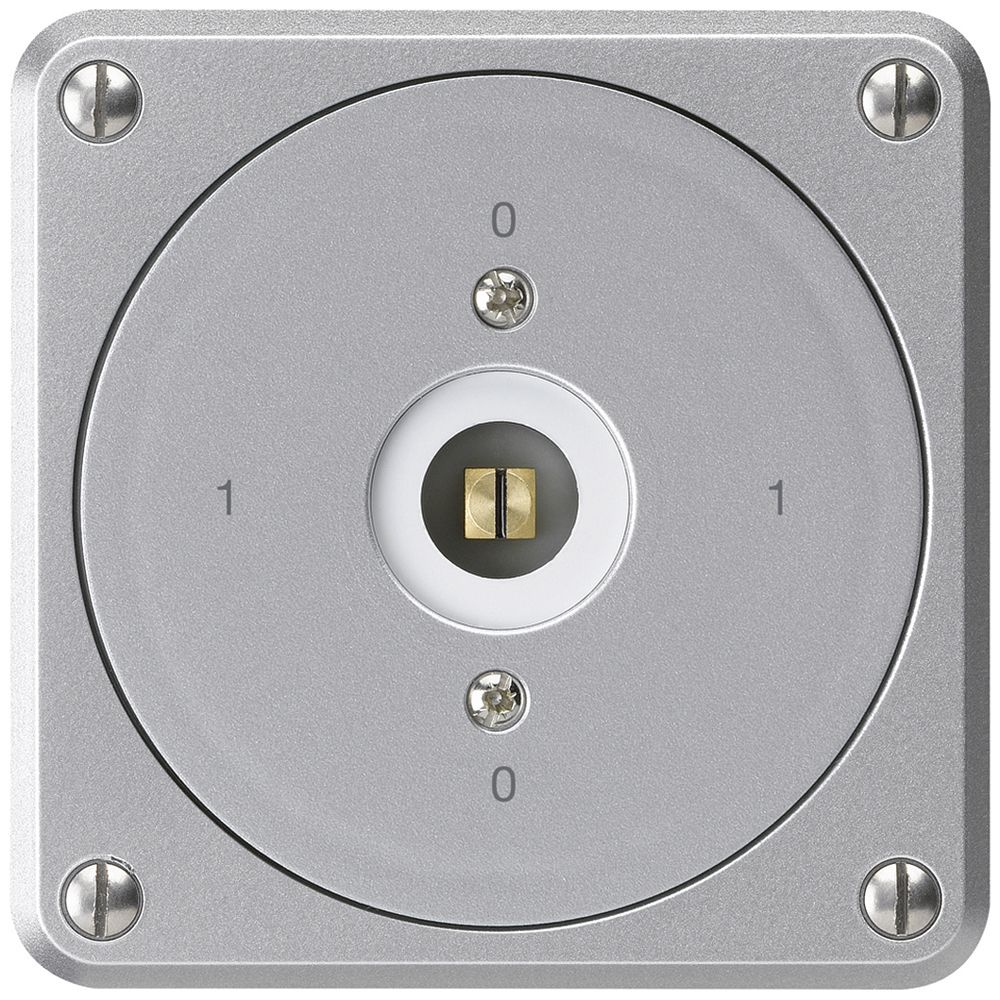 Interrupteur à clé carrée ENC robusto sans clapet 0/2P aluminium combi