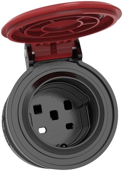 Prise mobile ELBRO T25 IP55 caoutchouc noir