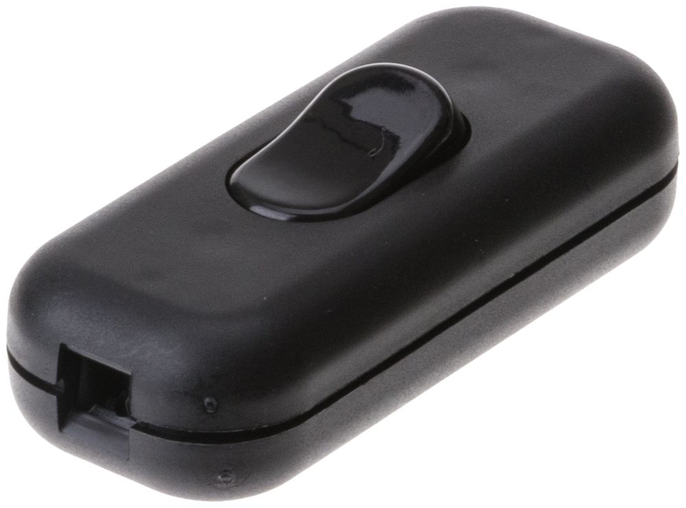 Interrupteur de cordon 2/250 1L noir