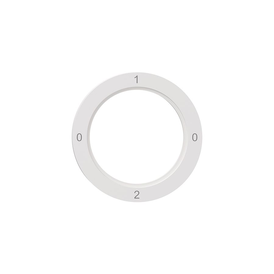 Disque indicateur NEVO, p.interrupteur rotatif, 0-1-0-2, blanc
