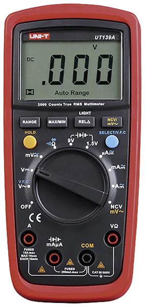 Multimetro UNI-TREND UT139A 600VUC 10A 20MOhm temp.TC 9999µF 10kHz