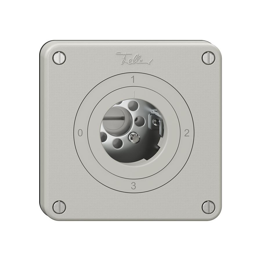 Interrupteur rotatif NEVO, 5/2L, sans cylindre, KS, 0-1-2-3, gris clair