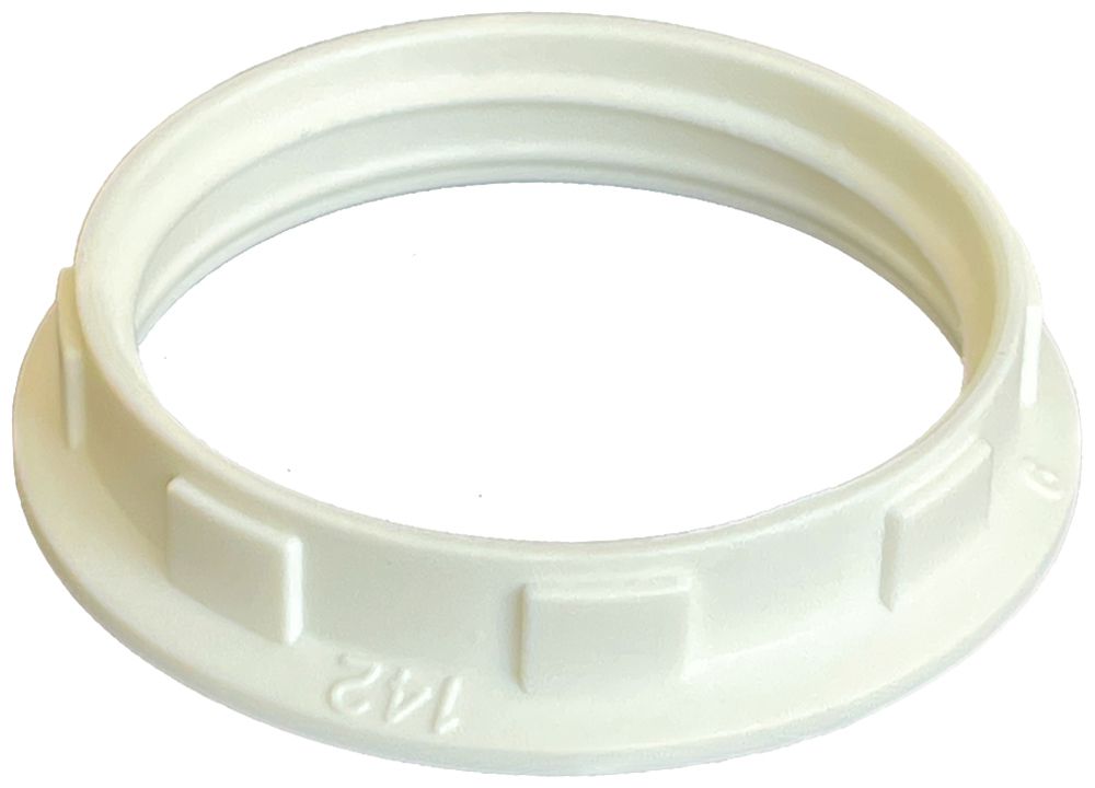 Anello filettato Elektrogros E14 materiale sintetico 35×7mm bianco