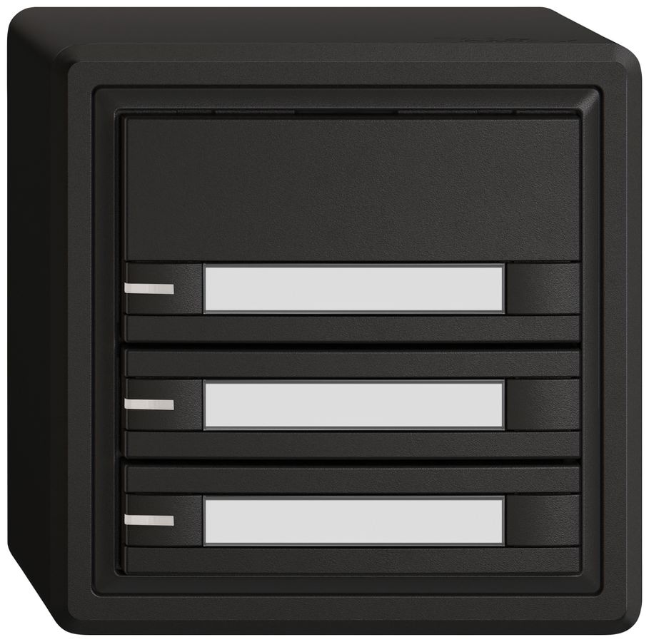 Poussoir universel AP EDIZIO.liv UNI SNAPFIX® 12…48V a.LED 6× comm.1T étiqu.no