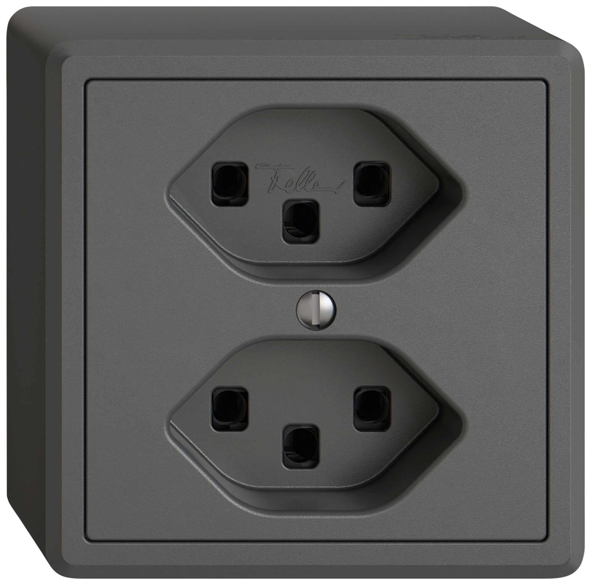 AP-Steckdose EDIZIO.liv SNAPFIX® 2×T23 dgu