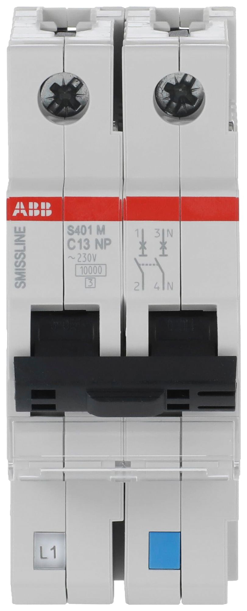 Leitungsschutzschalter SMISSLINE TP S 2×13A C 10kA NP