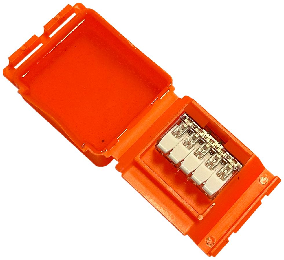 Manchon de jonction SUPERBLOCK 5 avec gel 5×4mm² 32A 57×47×26mm IPX8 ora