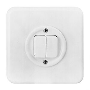 UP-Frontset FH schwarz, zu Doppel-Druckschalter/taster