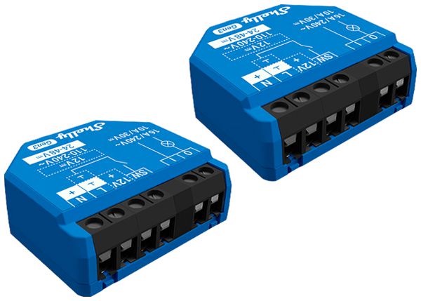 EB-RF-Schaltaktor Shelly 1 Gen3 1-Kan BLE/Wi-Fi 110…240V 2Stk