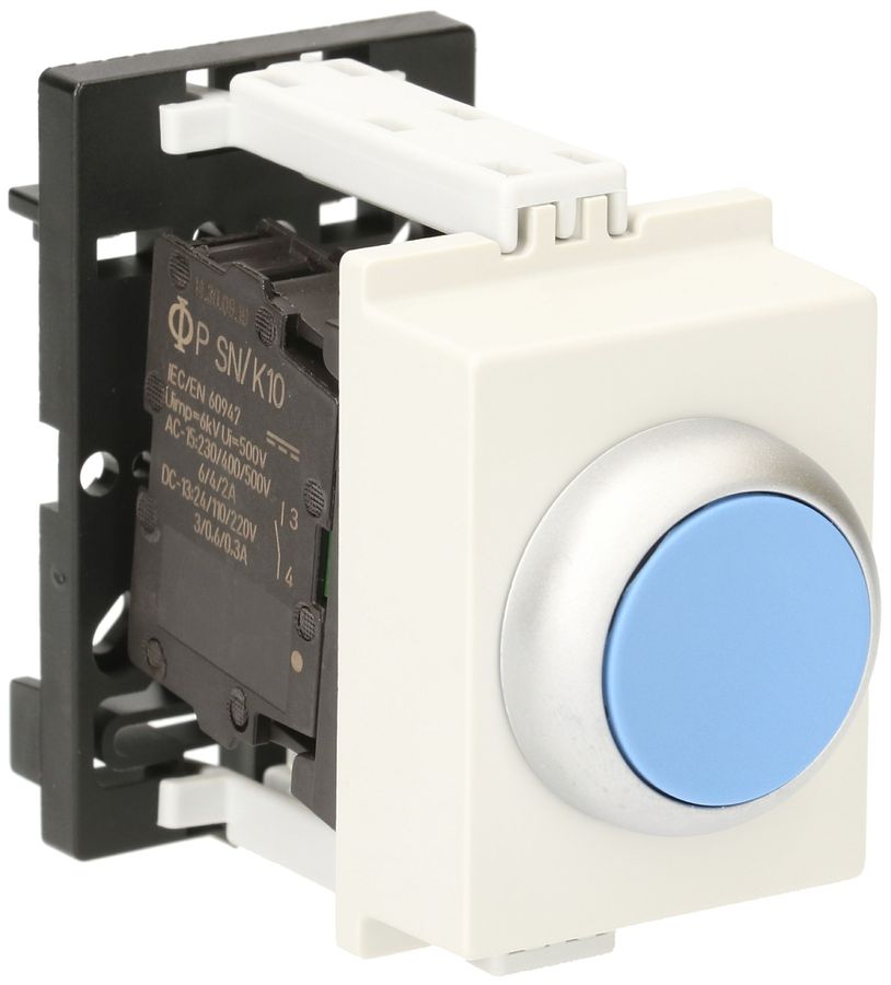 Poussoir AMD K&N, 1F 6A, 2UM, calotte bleu