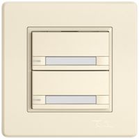 UP-KNX-Taster RGB EDIZIO.liv SNAPFIX® Temperaturfüh.RGB-LED Pap.2×T 2-Tbed.cr