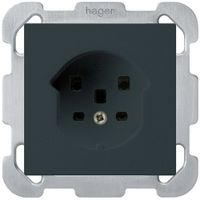 UP-Steckdose kallysto T25 schwarz Schraubklemmen mit Befestigungsplatte