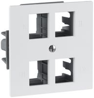 UP-Anschlussdose R&M 4×RJ45 spezial für Kat.6A schwarz