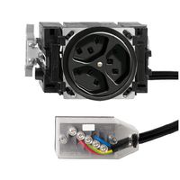 EB-Steckdose 3×T23 16A schwarz, 53mm L1 FH für Technofil