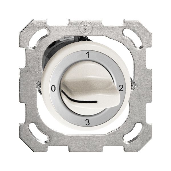 UP-Drehschalter FH 5/2P weiss mit Drehgriff