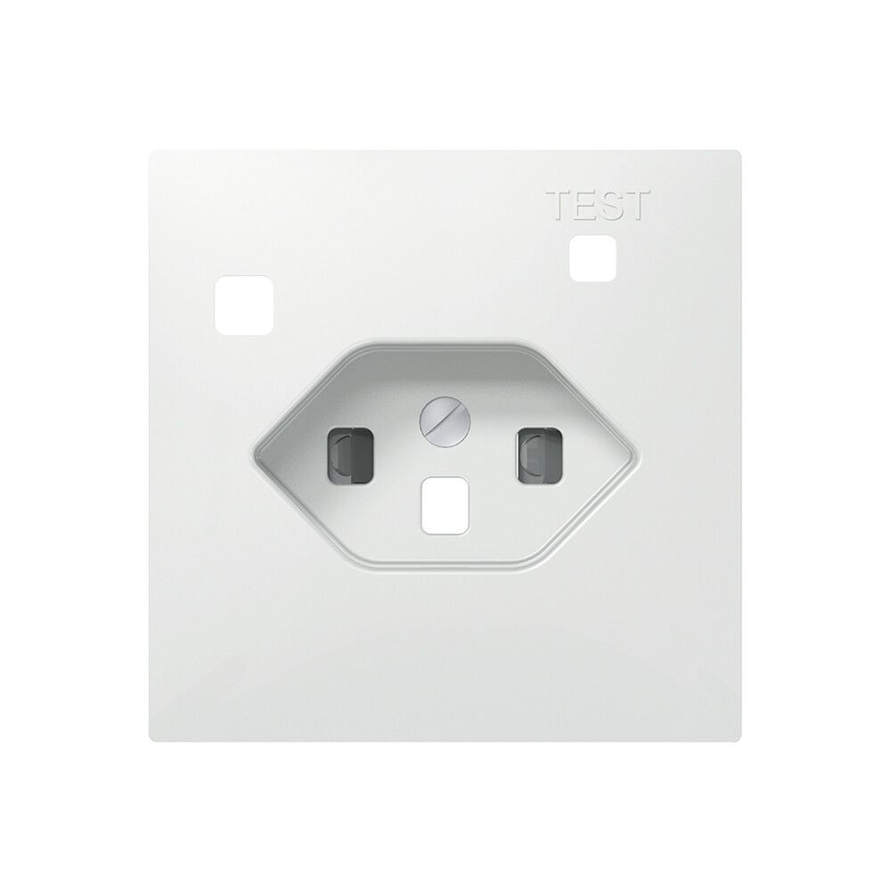 Frontset SIDUS Z/E zu FI-Steckdose T23 mit shutter weiss glänzend