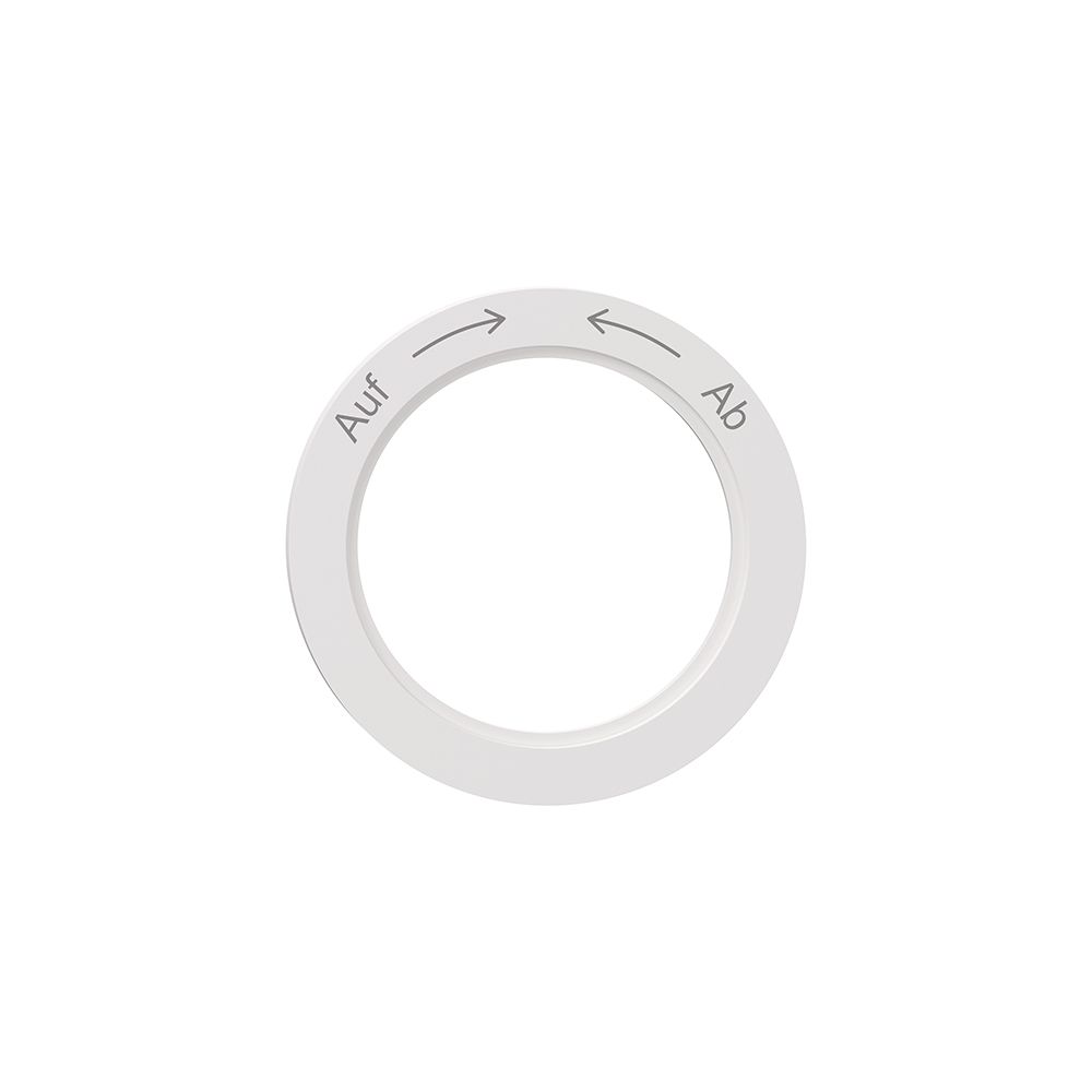 Kennscheibe NEVO, f.Drehschalter, Auf-> <-Ab, weiss