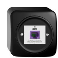 AP-Rückführungsdose STANDARDdue 1×RJ45 f.Swisscom VoIP, 8 polig, UTP, schwarz