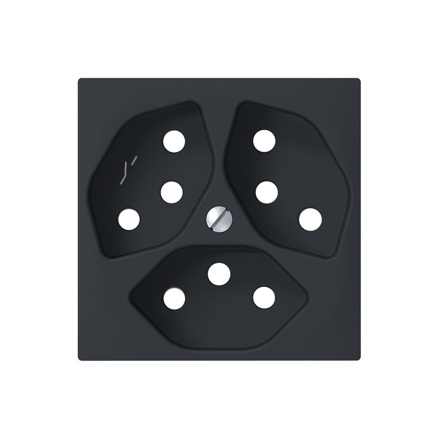 Frontplatte SIDUS anthrazit zu 3×T13/1