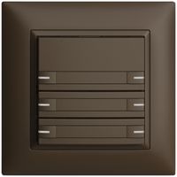 Poussoir ENC KNX 6× EDIZIOdue coffee RGB avec LED avec insert papier