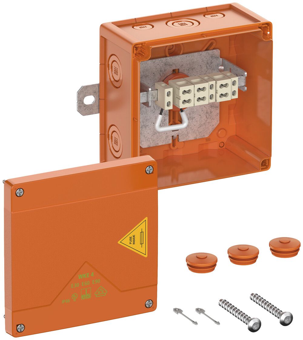 Boîte de dérivation AP Spelsberg WKE 4 5/3×6mm² E90 150×150×85mm IP66 or