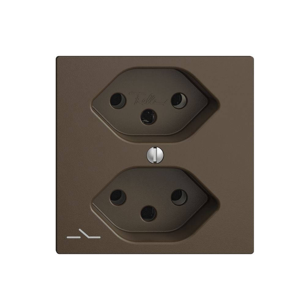 UP-Steckdose 2×T13 1×S EDIZIOdue coffee mit Shutter