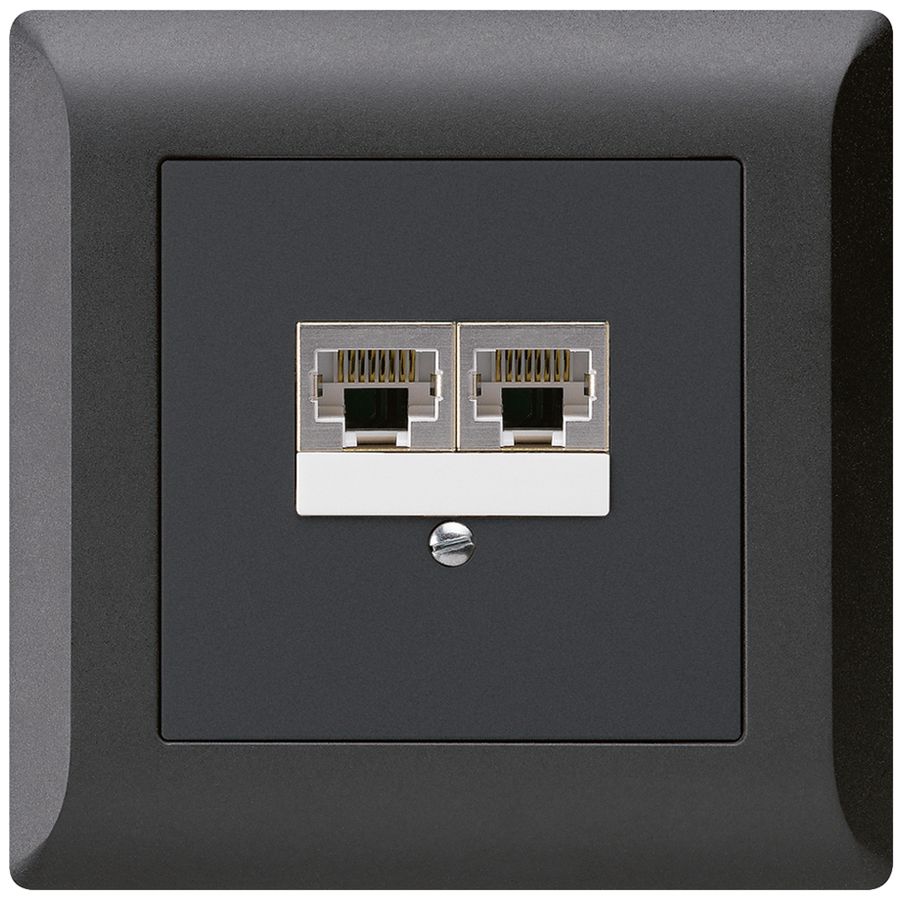 Scatola INC kallysto.line 2×RJ45s nero parallelo