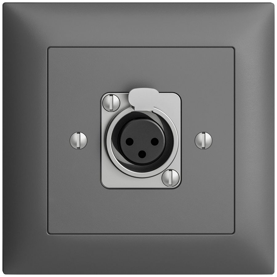 UP-Montageset EDIZIOdue XLR 3L P dunkelgrau