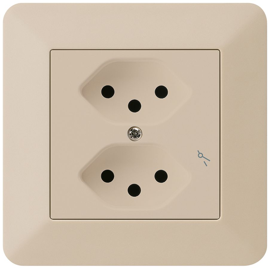 UP-Steckdose kallysto.trend 2×T13/1 beige