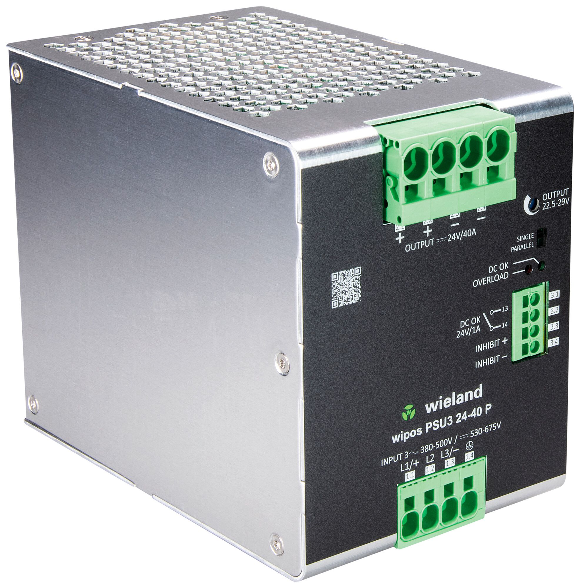 Alimentazione a commutazione INS WIPOS PSU3 340…575VAC450…810VDC OUT:24V 40A960W