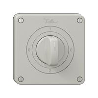 Drehschalter NEVO N.CO 2/1 L, mit Drehgriff, KS, 0-1-0-2, lichtgrau