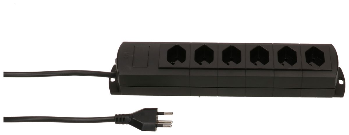 Prise multiple MH PRIME LINE 10A 6×T13 15m noir