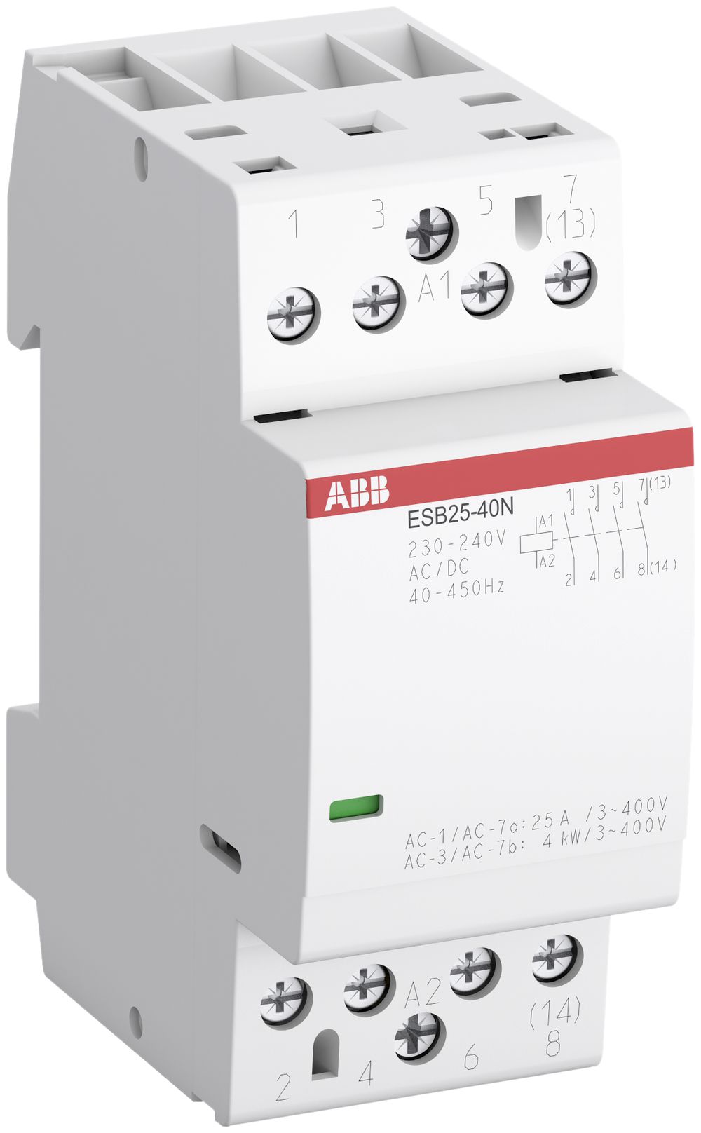 REG-Schütz ABB ESB25, 4Ö 25A AC-1, 230…240VAC/DC