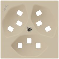 Frontplatte zu Steckdose Hager kallysto 3×T23 1×S H beige