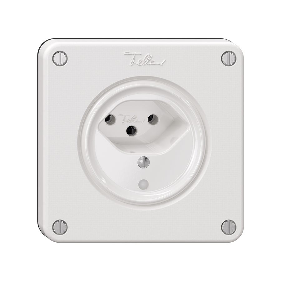 Prise NEVO, 1×T13, a.LED, blanc