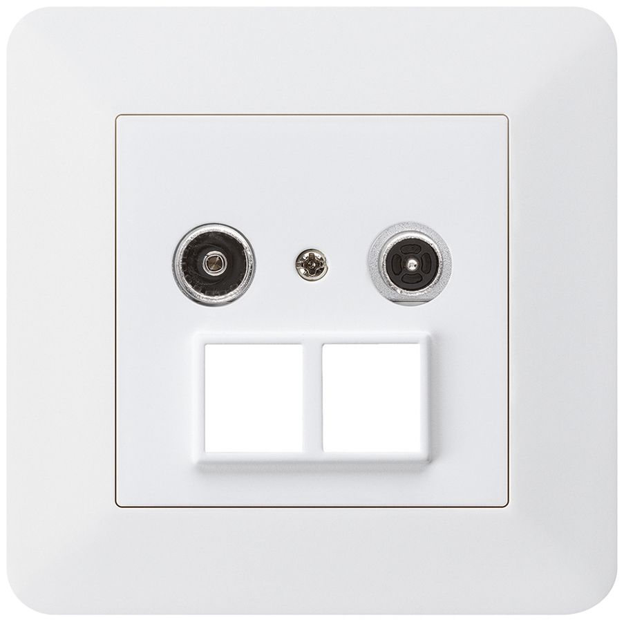 Prise multimédia ENC kallysto.trend R/TV 10.5dB 2GHz blanc