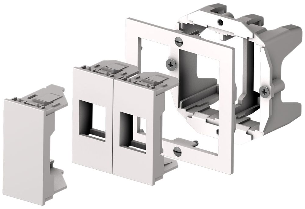 Montageadapter Cecoflex AV, Edizio/Kallysto, 2-fach, weiss