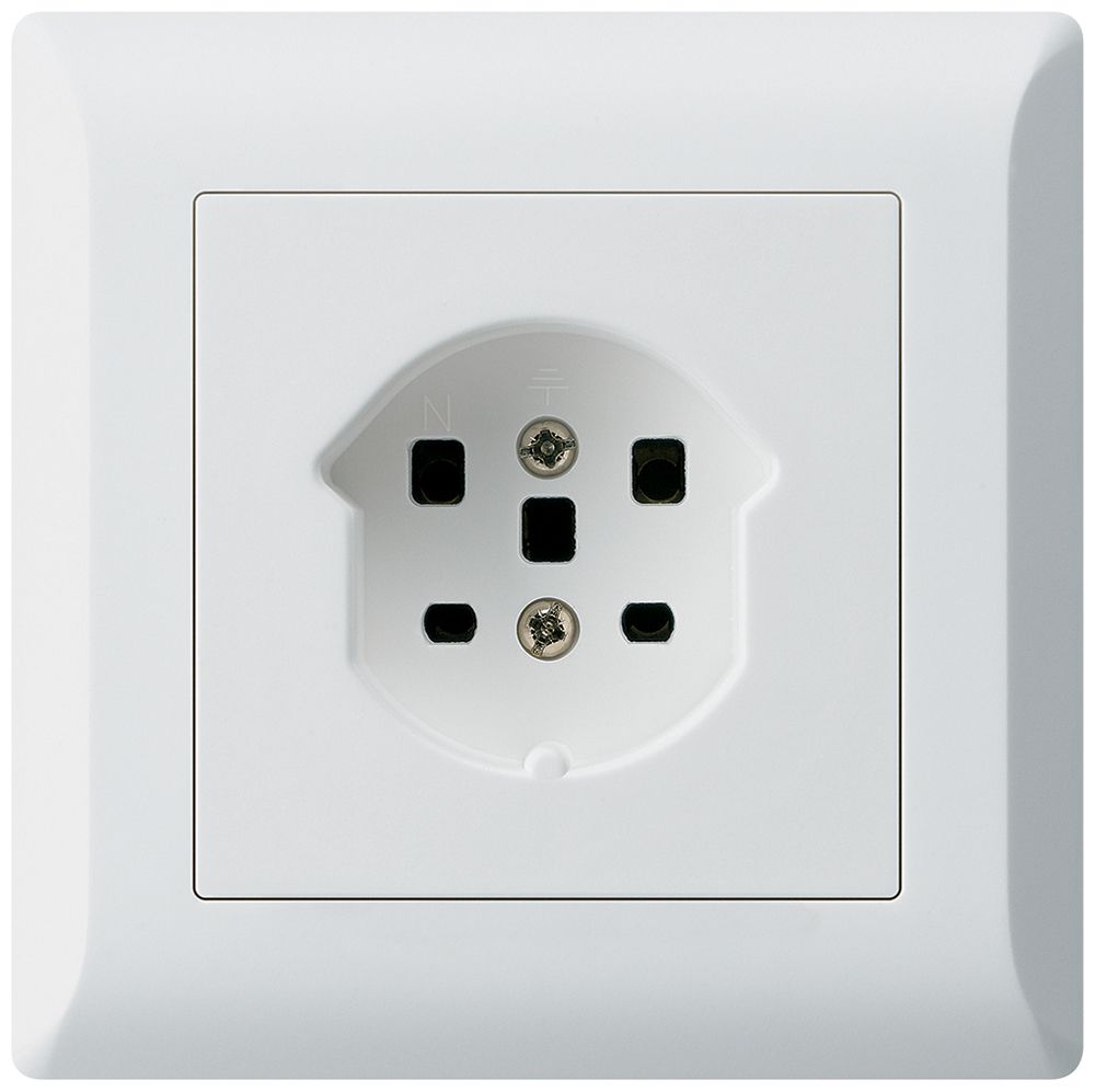 UP-Steckdose kallysto.line T25 weiss Schraubklemmen