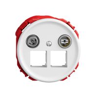 Prise multimédia TV-R STANDARDdue SNAPFIX® EASYNET p.2×RJ45 S-One 15dB bc