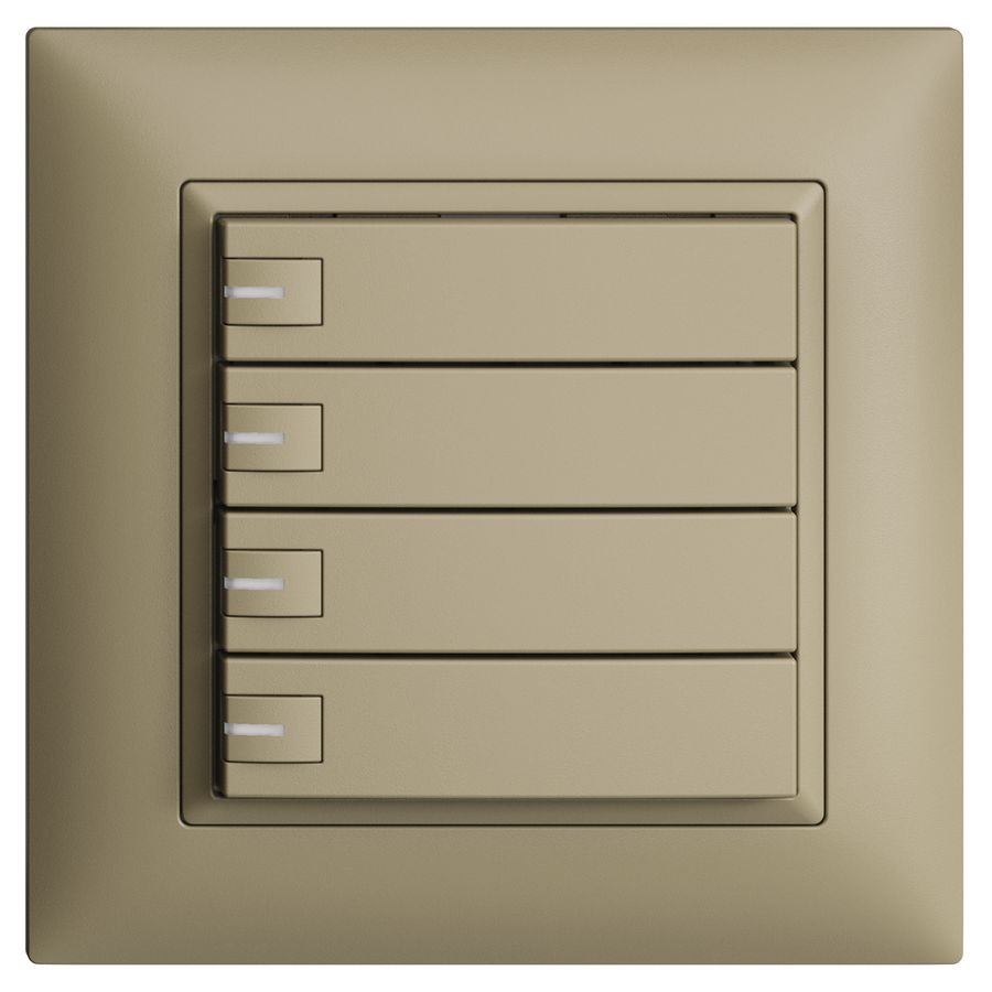 Poussoir KNX RGB ENC EDUE FMI, 250mW, a.LED RGB, 4×poussoir, comm.1×touche, sa