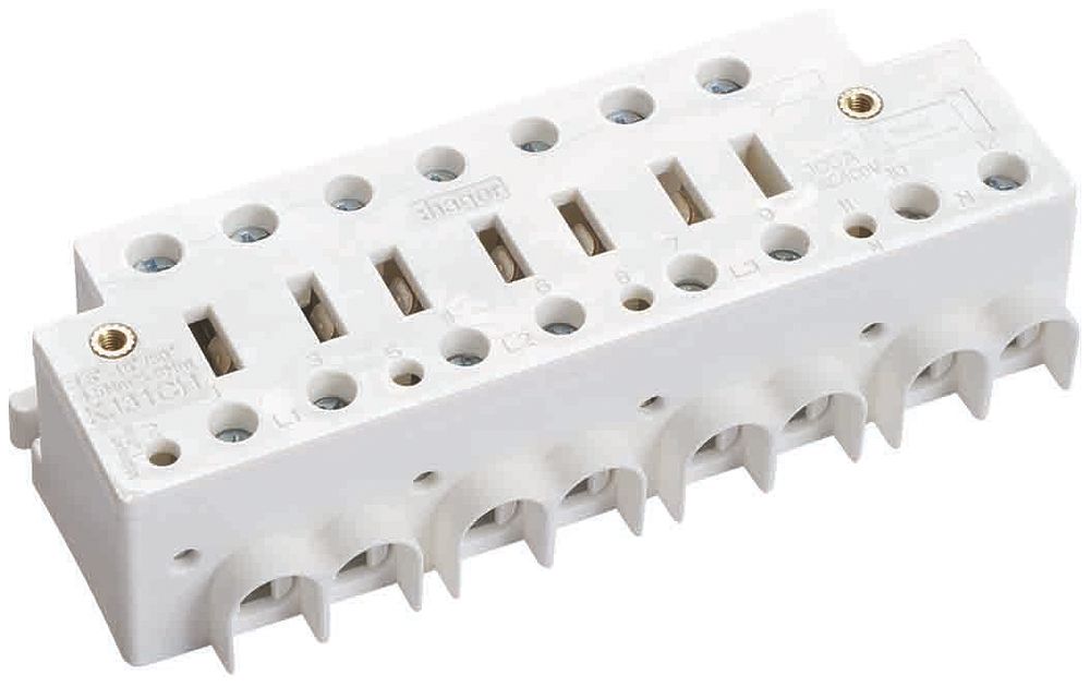 Borne à fiche pour compteur Hager 100A section de câble 2.5…50mm² jeu 15 pièces