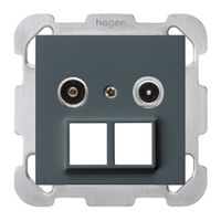 Prise multimédia ENC kallysto R/TV montage B 14dB 2GHz anthracite