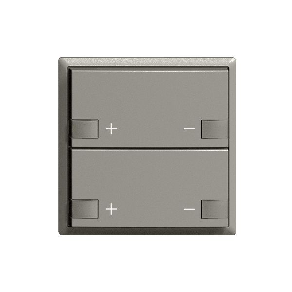 Frontset 2×Dimmer 2K/2T ZEP EDIZIOdue dunkelgrau