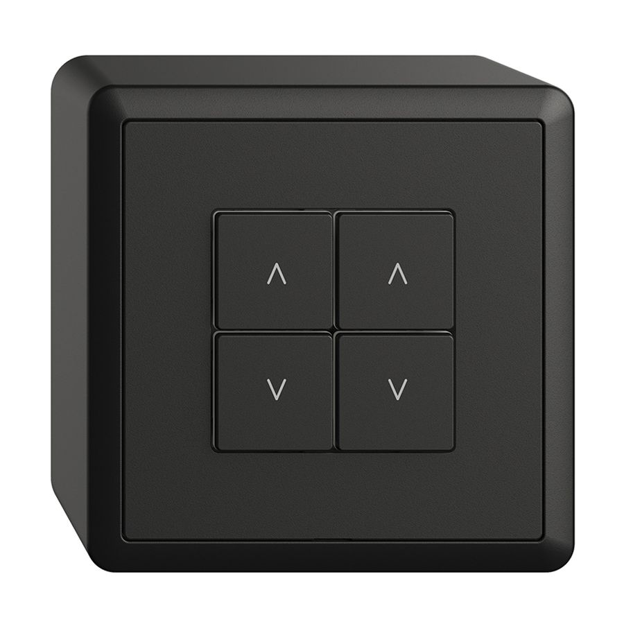 Interruttore tapparelle AP 2K/4T Edue Wiser nero