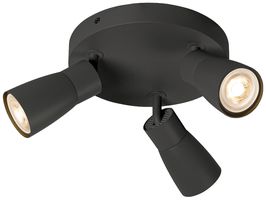 Spot SLV PURI 2.0 Dome CW GU10 3×6W VAR Ø180×113mm noir